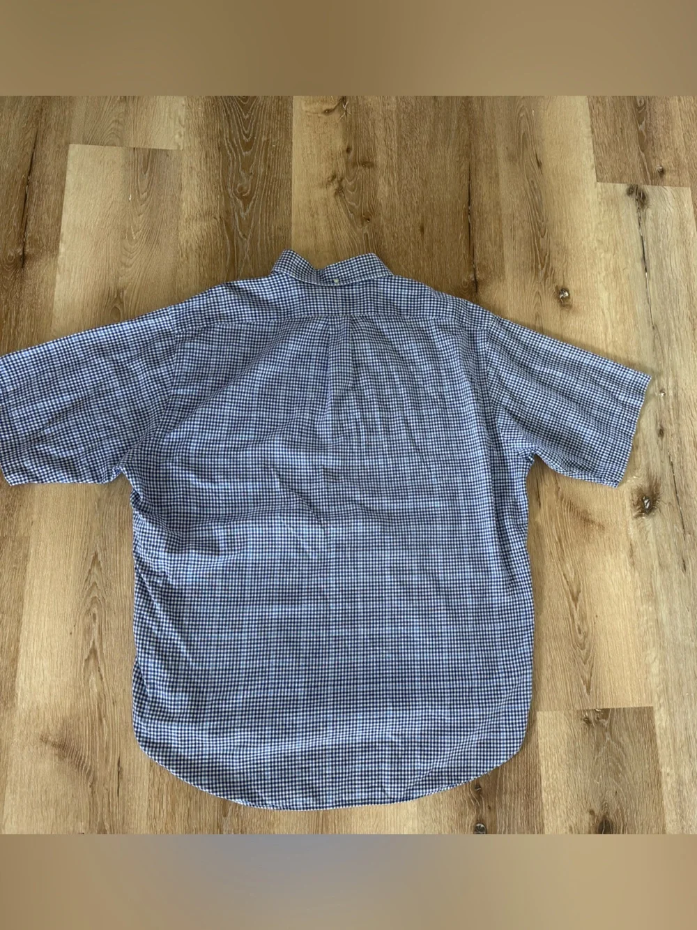 Ralph Lauren Blue & White Check Polo Shirt 100% cotton men’s large